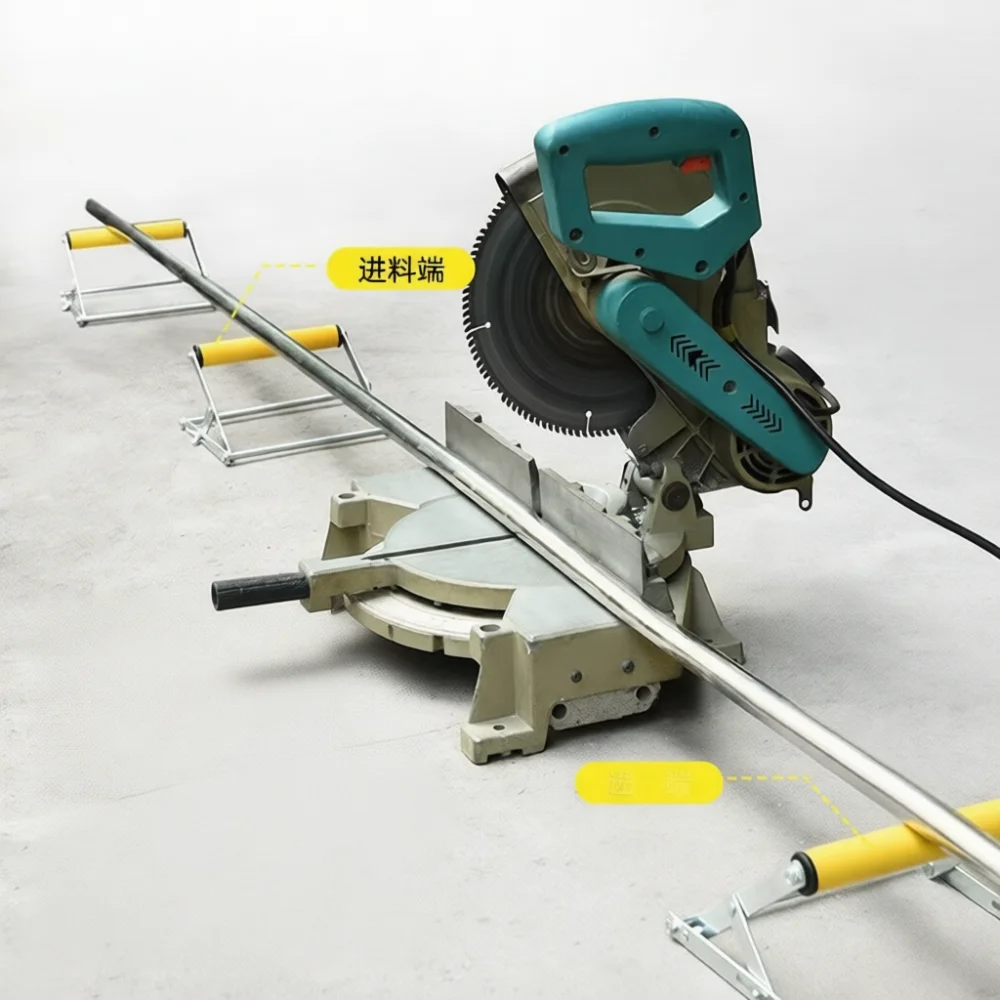 Adjustable Height Metal Support Stand For Cutting Machine Workbench Folding Roller Bracket Workshop Accessory Material Tool