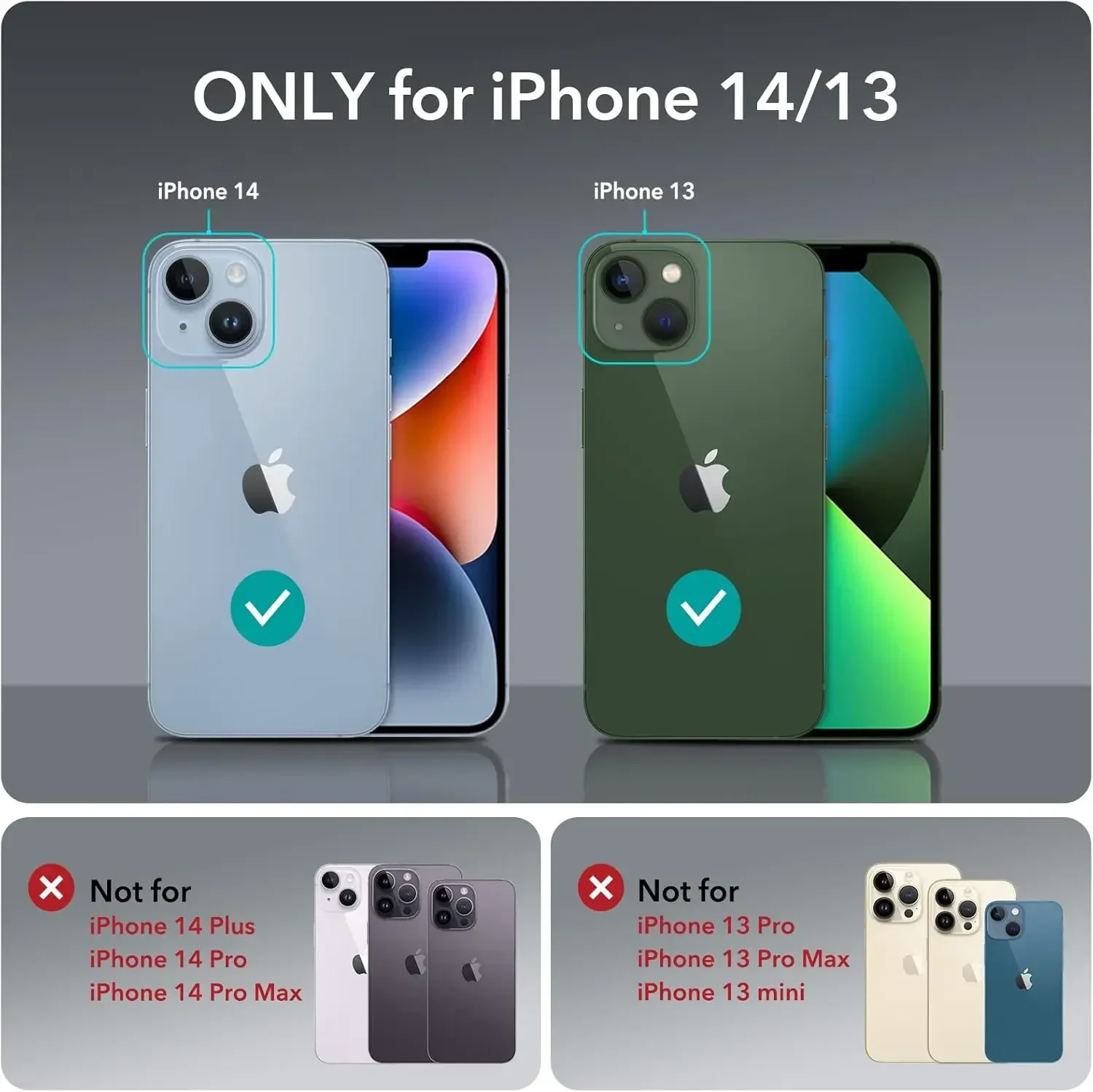 ESR for iPhone 14 Case iPhone 13 Case, Compatible with MagSafe, Shockproof Military Grade Protection