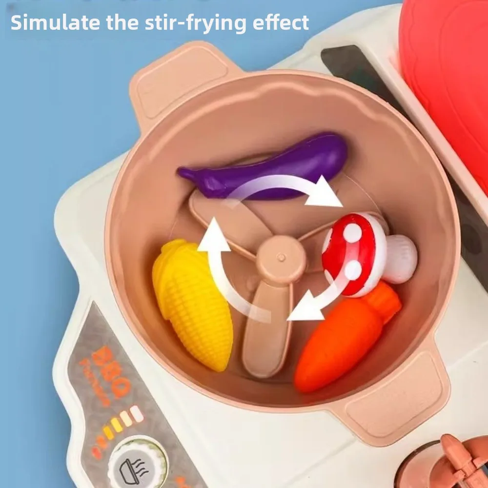 Jouets de cuisine pour enfants 36 en 1, avec effet de pulvérisation sonore et lumineuse, imitant la cuisine, jouets de jeu, cuisinière à gaz Cosplay, jouets de maison de jeu