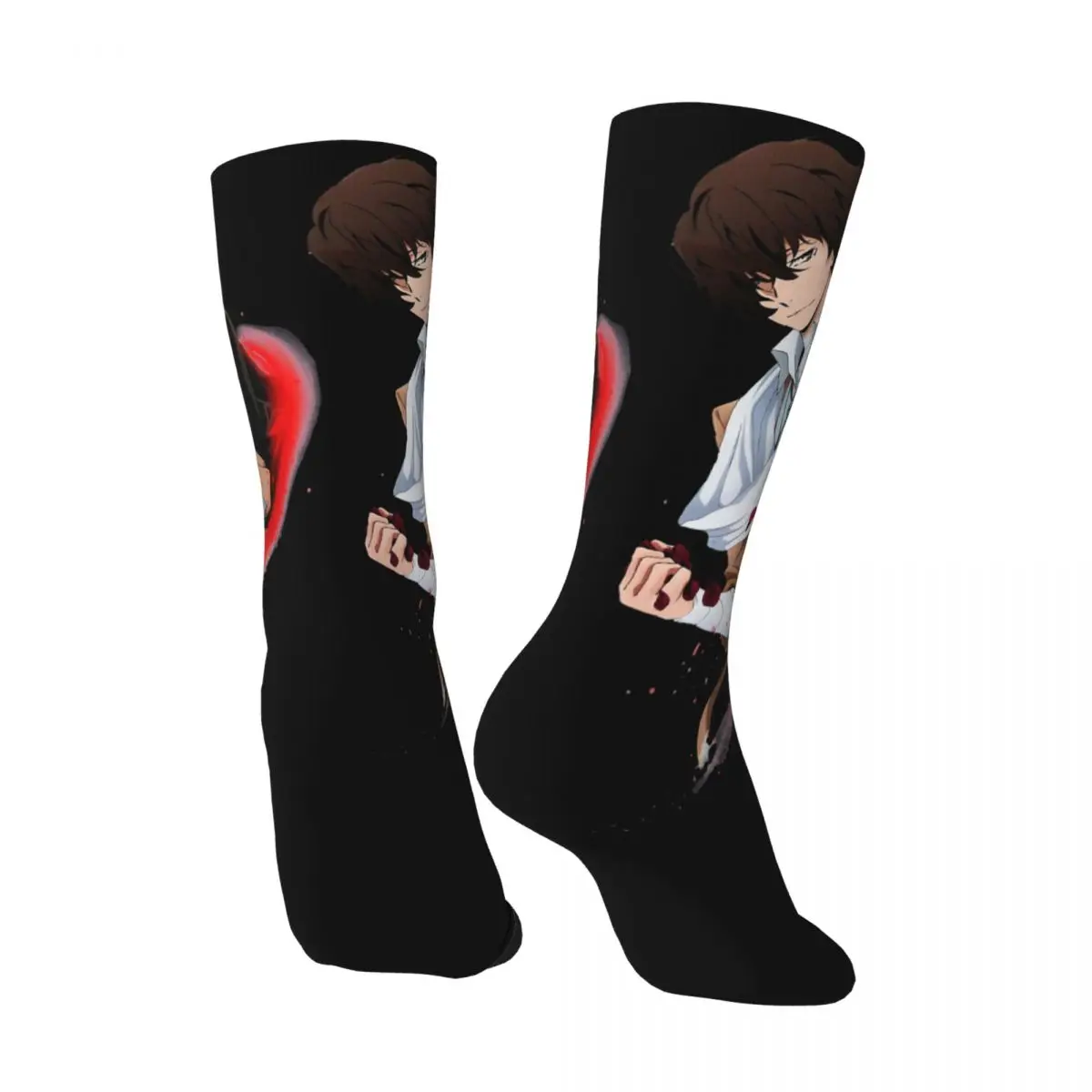 Happy Funny Men\'s compression Socks Chuuya And Dazai BSD Vintage Harajuku Bungou Stray Dogs Wan Anime Seamless Crew Crazy Sock