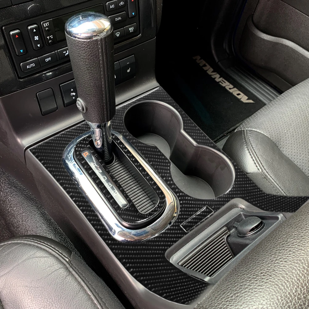 Car Accessories Styling Carbon Fiber Stickers Center Console With Radio Windows Control Panel For Ford Explorer 2008 2009 2010 image 2