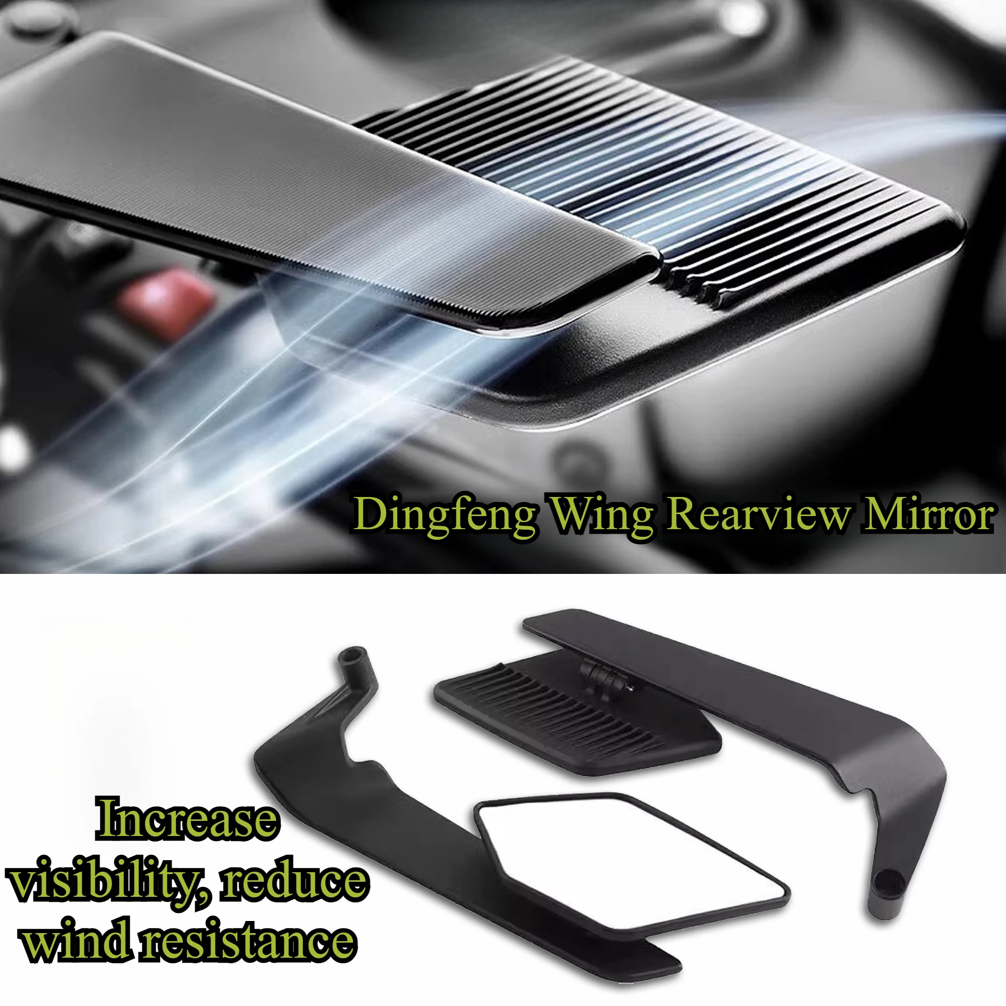 For 675SR Blade Fairing Rearview Mirror, Aluminum Base, Wide View