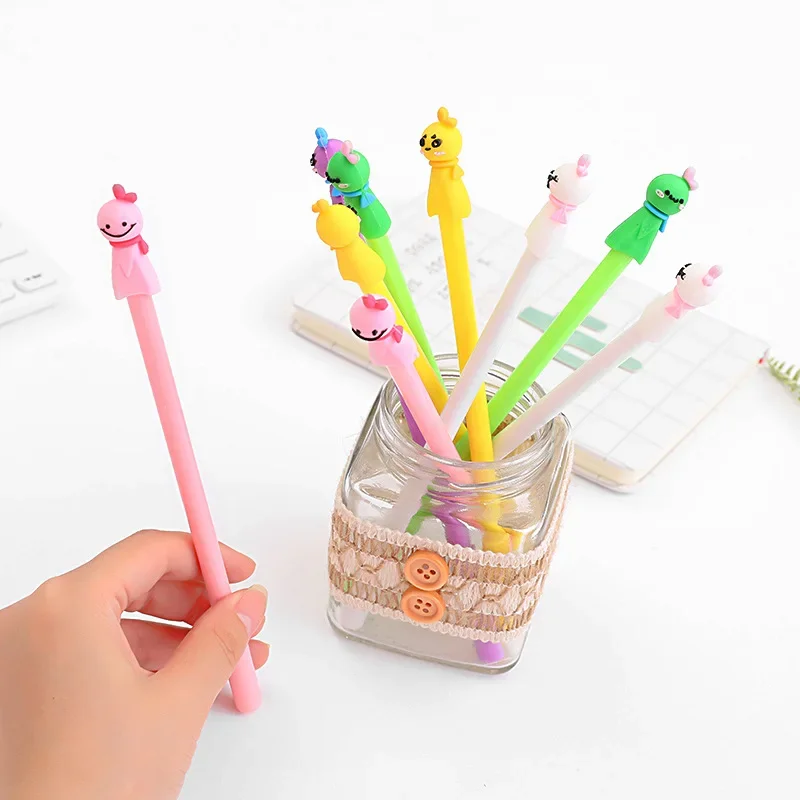 

30pcs Cute Sunny Doll Neutral Pen 0.38mm Fresh Student Cartoon Water Pen Signature Pen Creative Japanese And Stationery Gel Pens