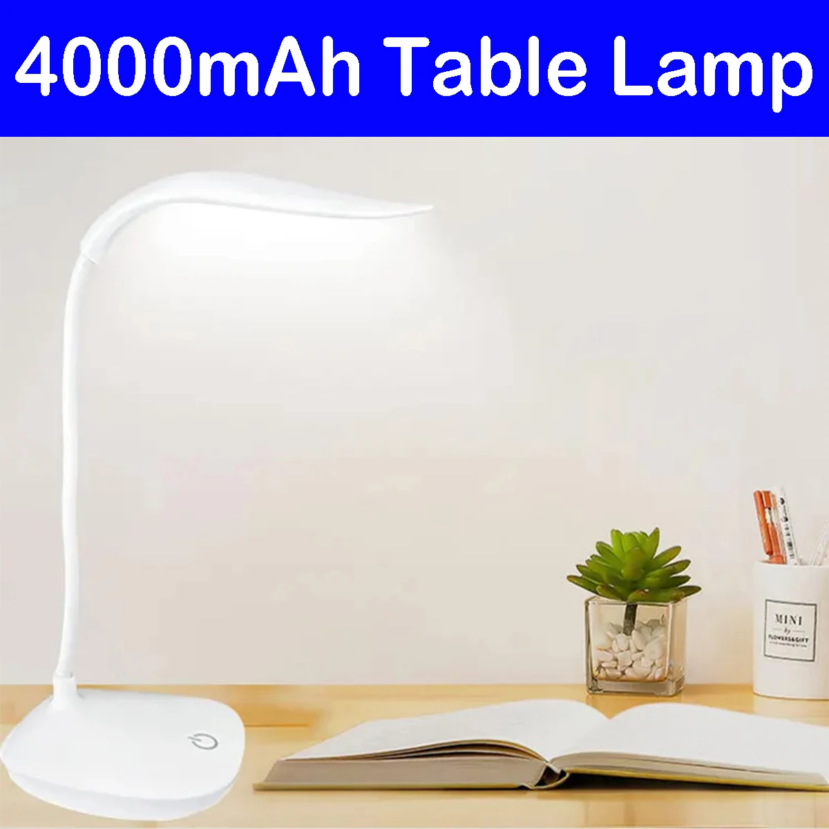 Portable Foldable LED Table Lamp USB Rechargeable Touch Desk Lamp Eye Protection Adjustable Bedroom Study Reading Night Light