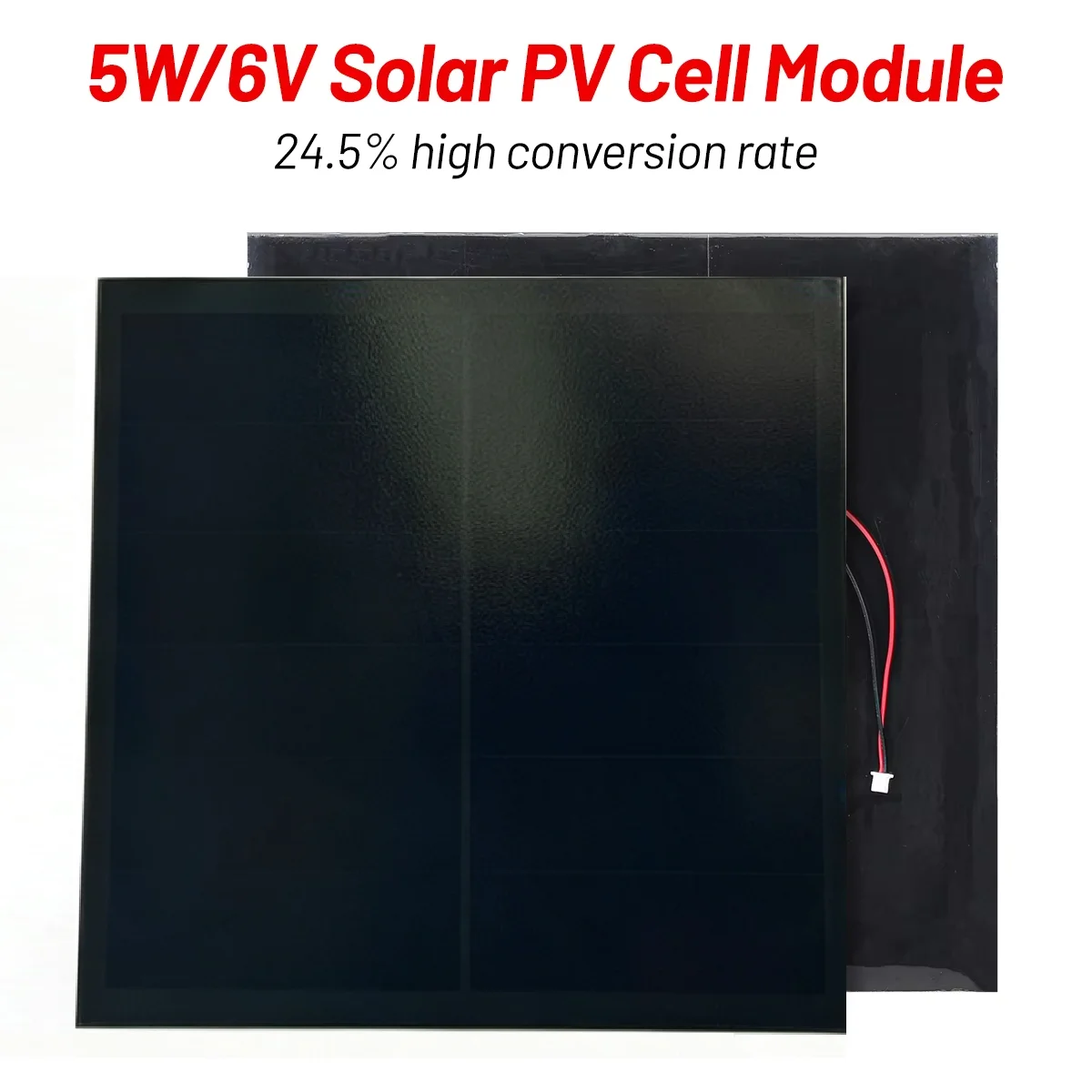 Mini Panel Solar de 5W 6V, Módulo de Celdas de Alta Eficiencia, Batería BC, Panel de Carga Solar Portátil para Exteriores, para Cargador con Cable
