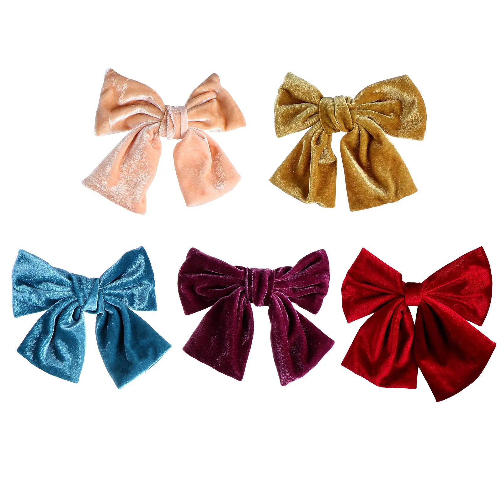 

5pcs Bowknot Hairpin Random Color Fashion Hair Clips Female Elegant Hair Accessories Party Wedding Decor Girls Headdress