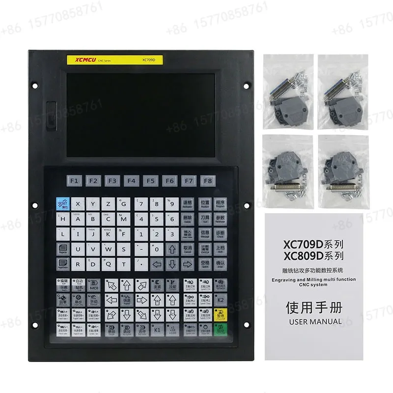 XC709D 3/4/5/6 Axis USB CNC Control System FANUC G-code Support Offline Milling Boring Tapping Drilling Feeding