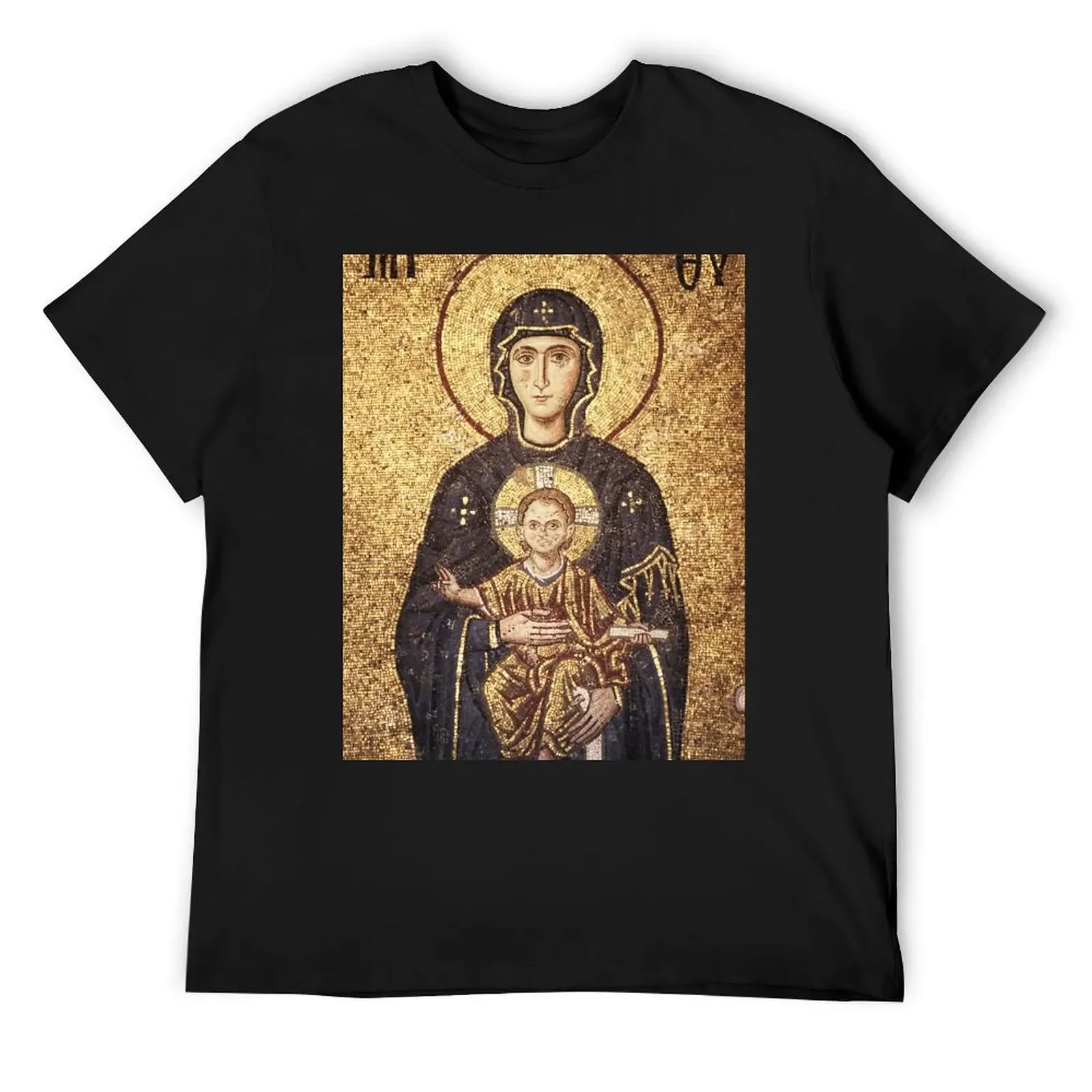 

virgin Mary carrying jesus T-Shirt graphic t shirts cute clothes summer clothes black t-shirts for men
