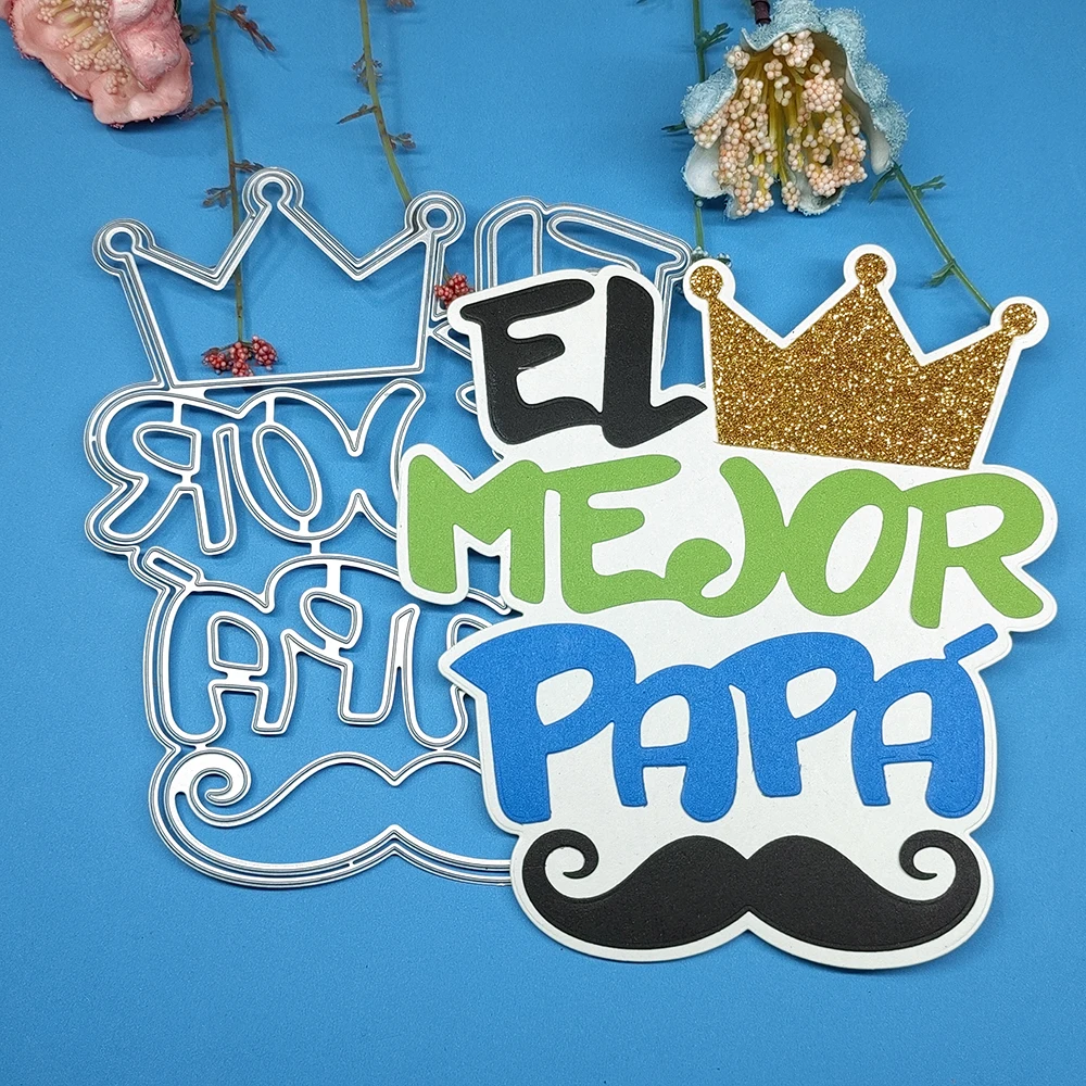 EXQUISITE SPANISH EL MEJOR PAPA cutting dies DIY scrapbook, embossed card, photo album decoration, handmade crafts