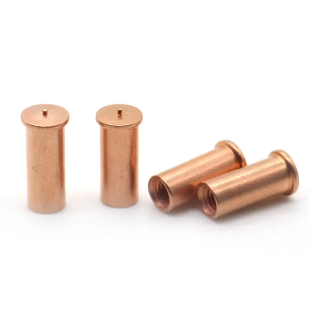 M3 M4 Copper Plated Welding Stud Standoff Screw Internal Thread Soldering Pin PCB LED SMT Weld Nut For Electronic Components Har