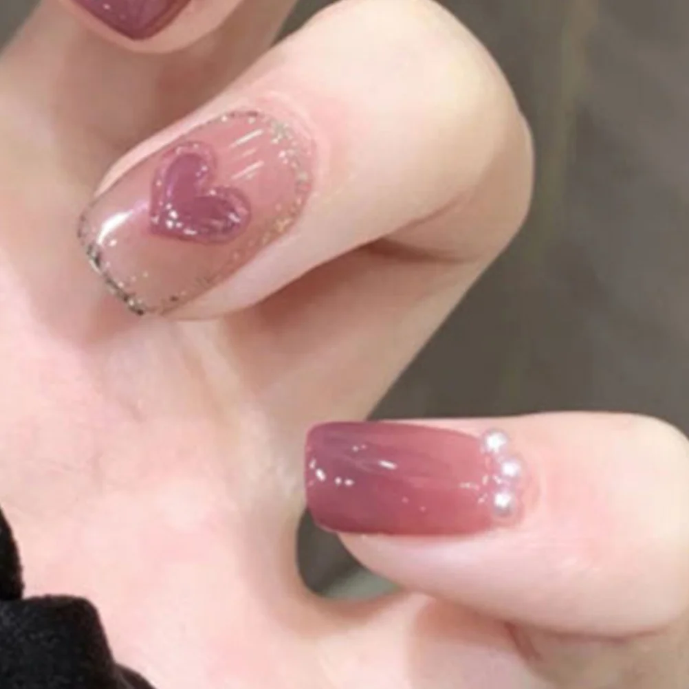 

24Pcs Stylish Butterfly Bow Fake Nails for Women Medium Length Press on Nails Luxurious DIY Nail Art Pieces for New Year Party