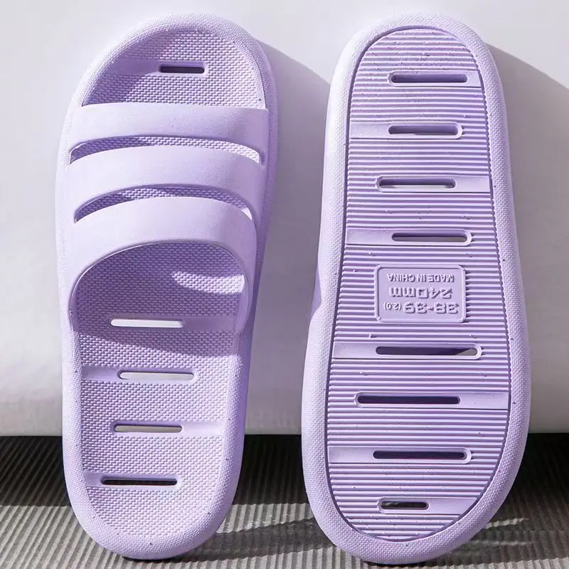 

Women's New Bathroom Quick Drying Slippers Soft Sole Non Slip Lightweight Hollow Out Shoes Sole Open Toe Anti Odor Home Slippers