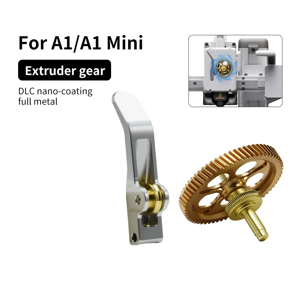 

Upgrade A1 Extruder Gear All Metal RNC Nano-Coated Hardened Steel Gear Lightweight High Strength For Bamboo Lab A1 A1mini series