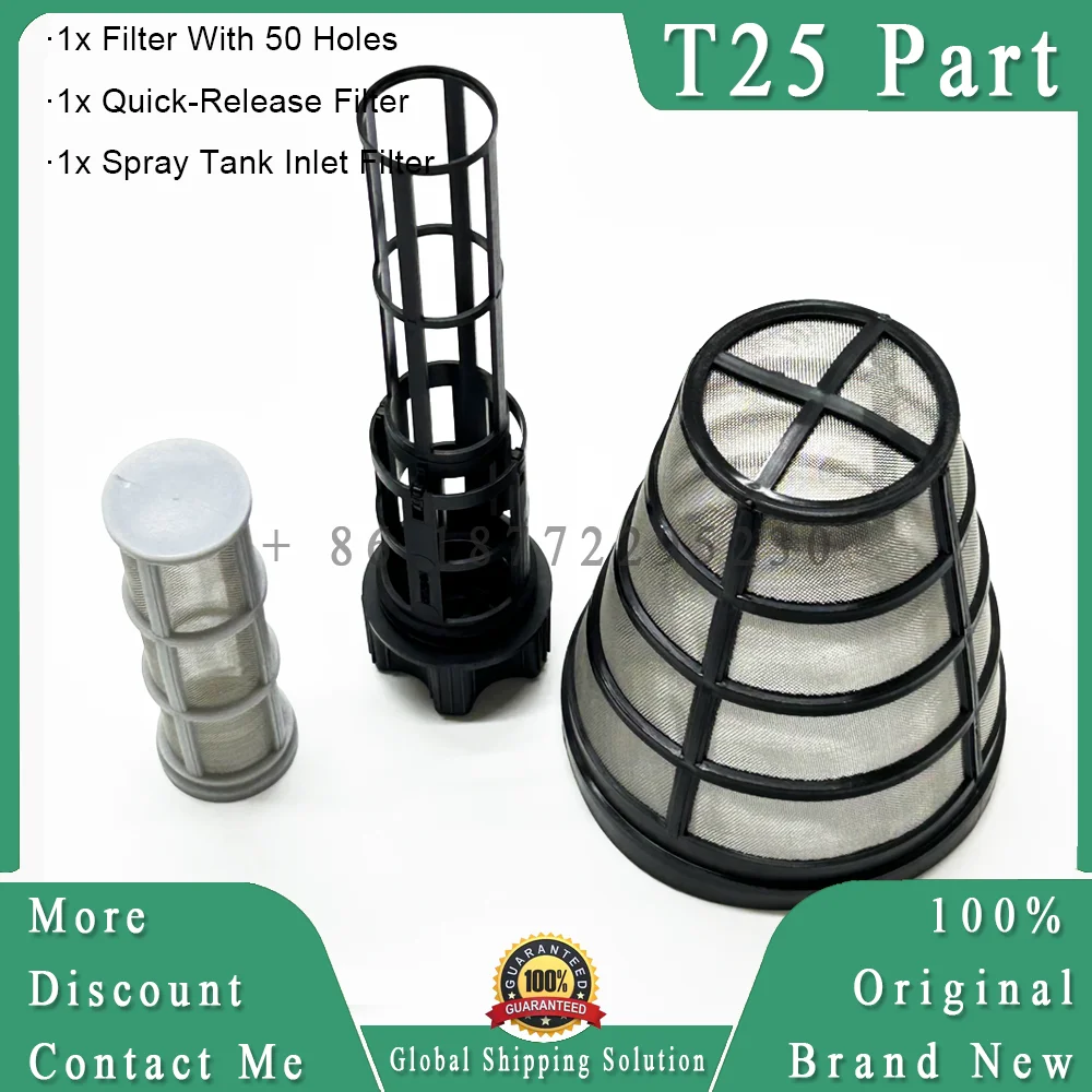 T25 suku cadang Filter tangki air asli, 3 buah Set untuk Dji T20P/T25/T40/T50 suku cadang perbaikan Aksesori Drone pertanian