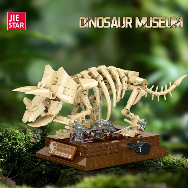 

Dinosaur Skeleton Series Triceratops Model Educational Building Blocks Assembly Toy