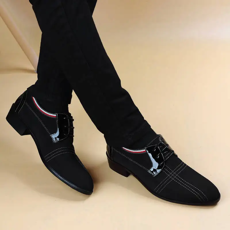 New Cloth Upper Men Shoes Leather Breathable British Leisure Suit business dress men's canvas shoes