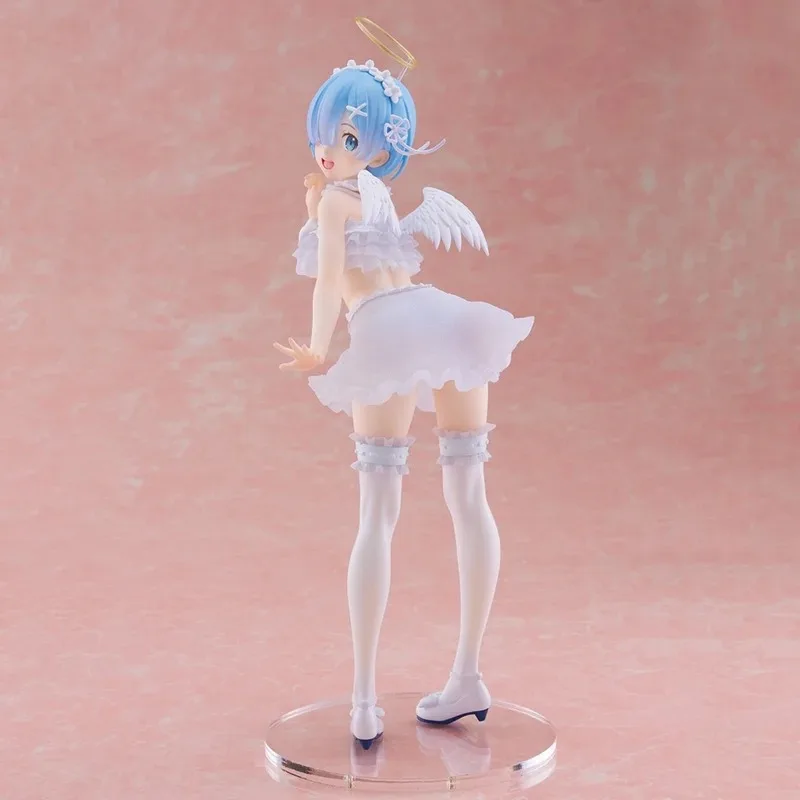 W magazynie Figurka Taito Precious Rem Pretty Tenshi Ver. Re:life in A Different World From Zero 23Cm Kawaii Doll Anime Model Toys