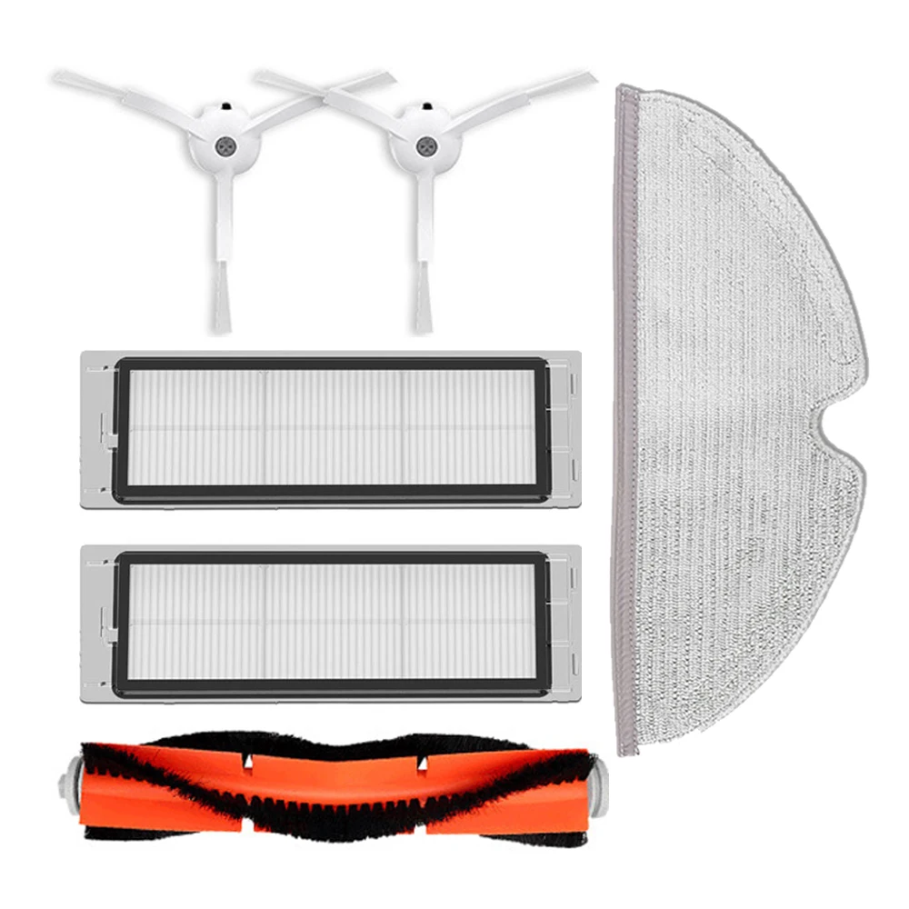 Bàn Chải Cạnh Bên Chính Bàn Chải Bộ Lọc HEPA Cho Xiaomi 1S/Roborock S7 Max S5 Max S6 MaxV S50 S51 nồi Cơm Điện Từ MI Robot Máy Hút Bụi Phụ Kiện