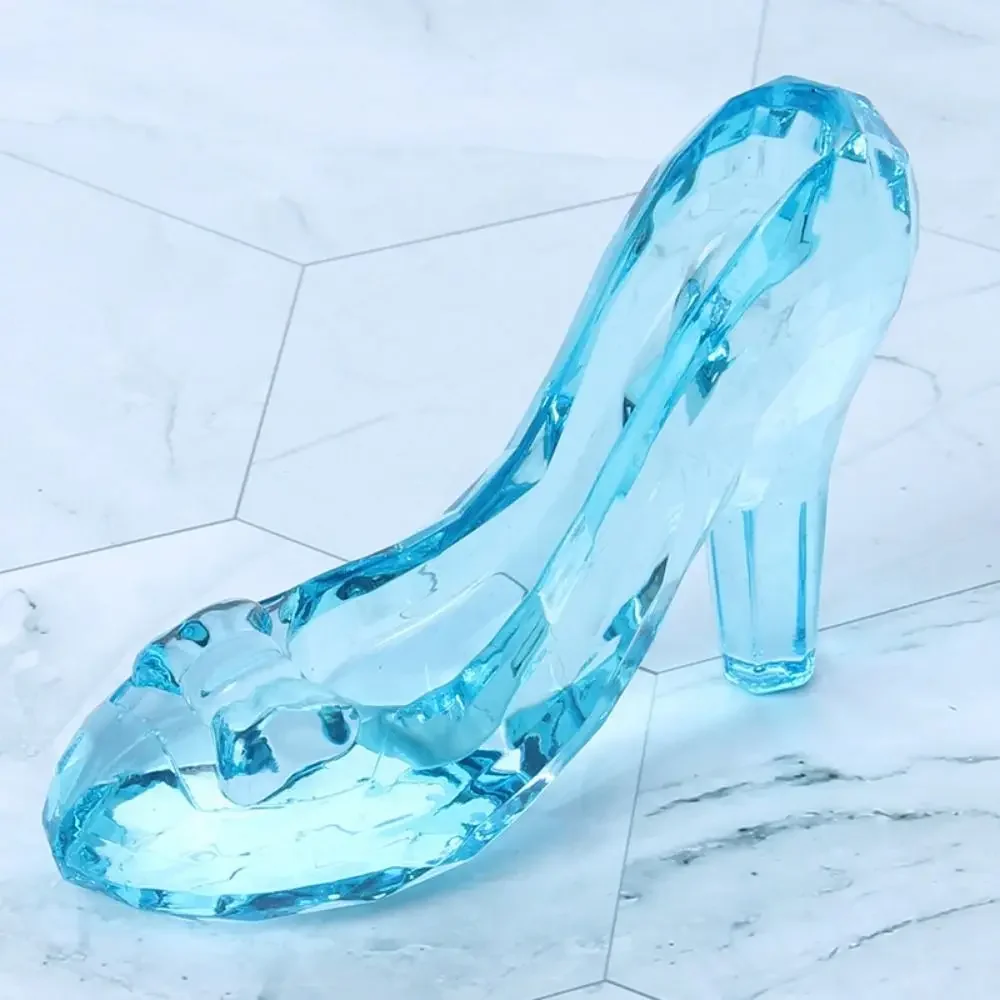 Exquisite Acrylic High Heels Ornament Handmade Cartoon High Heel Shoes Ornament Child Craft Desktop Crystal Heels Accessory