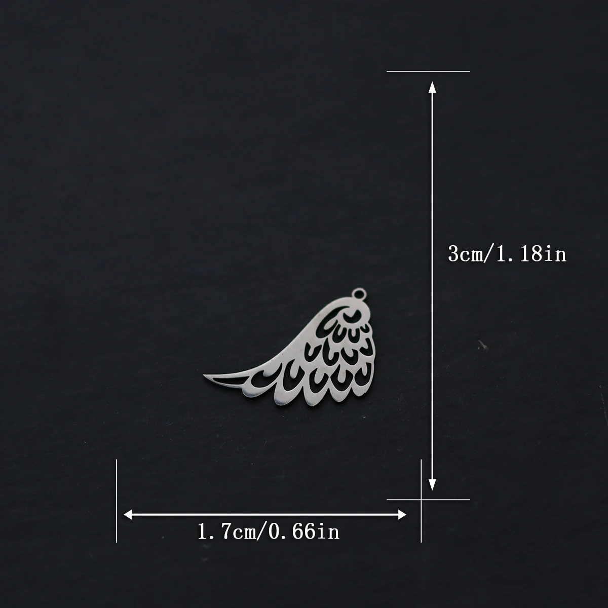 3 pçs onda pena asas encantos diy brincos artesanal pingente de aço inoxidável para fazer jóias colar pulseiras acessórios