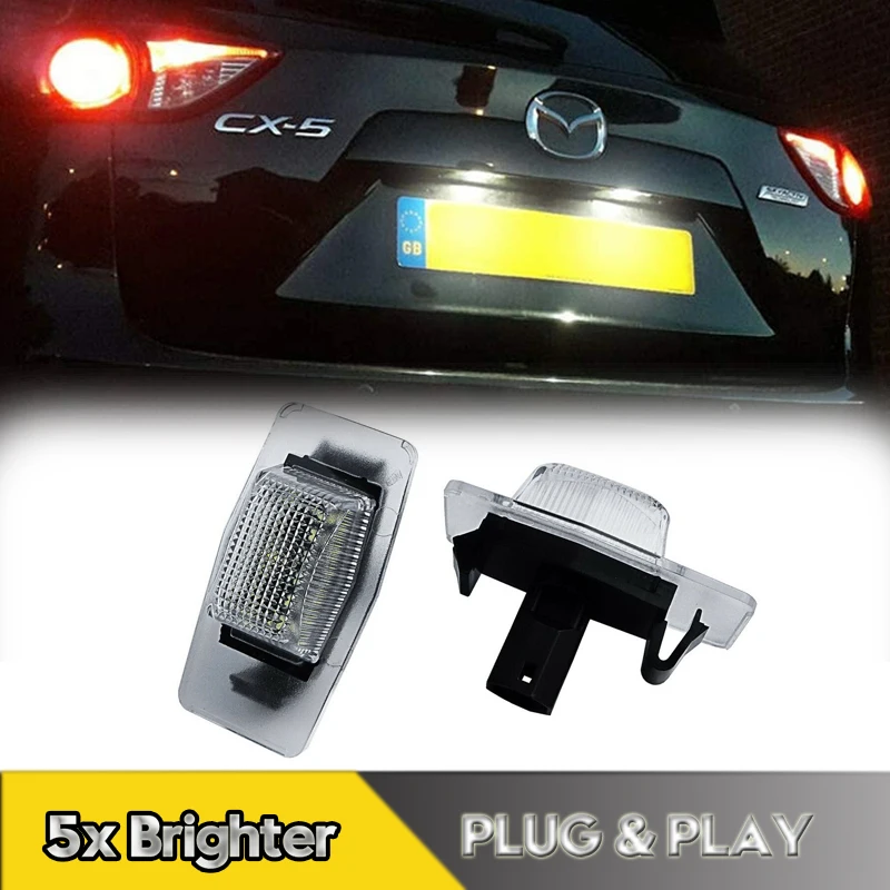 

2Pcs For Ford Escape Maverick Laser Lynx LED Number License Plate Lights Lamps For Mazda 323 MPV Miata MX-5 Protege Tribute