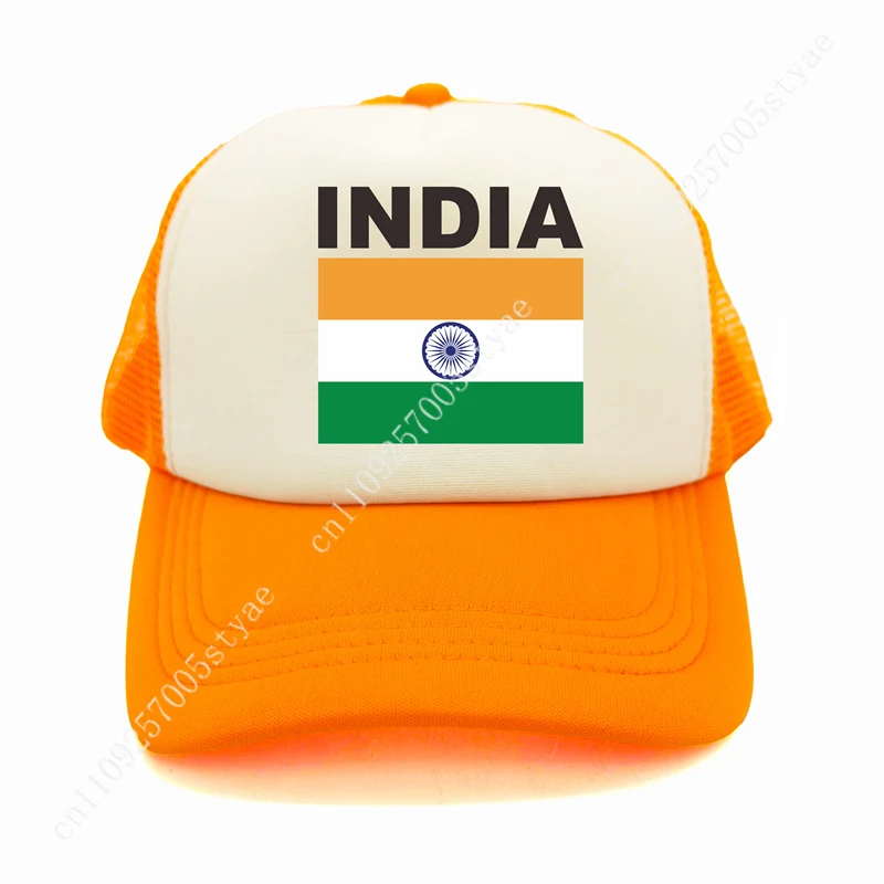 India Flag Trucker Caps Man Woman Baseball Cap Fashion Sunhat Adjustable Snapback Hat Outdoor Summer Breathable Dad Hats 2