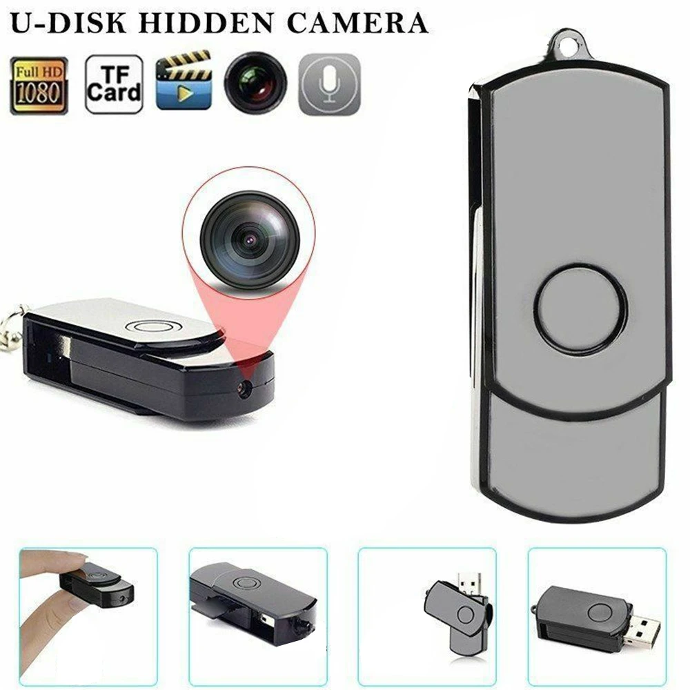 Full HD 1080P Mini Camera USB Flash Drive Camera Digital Camera Compact Sports DV Mini Camera VCR Home Office Security Camera