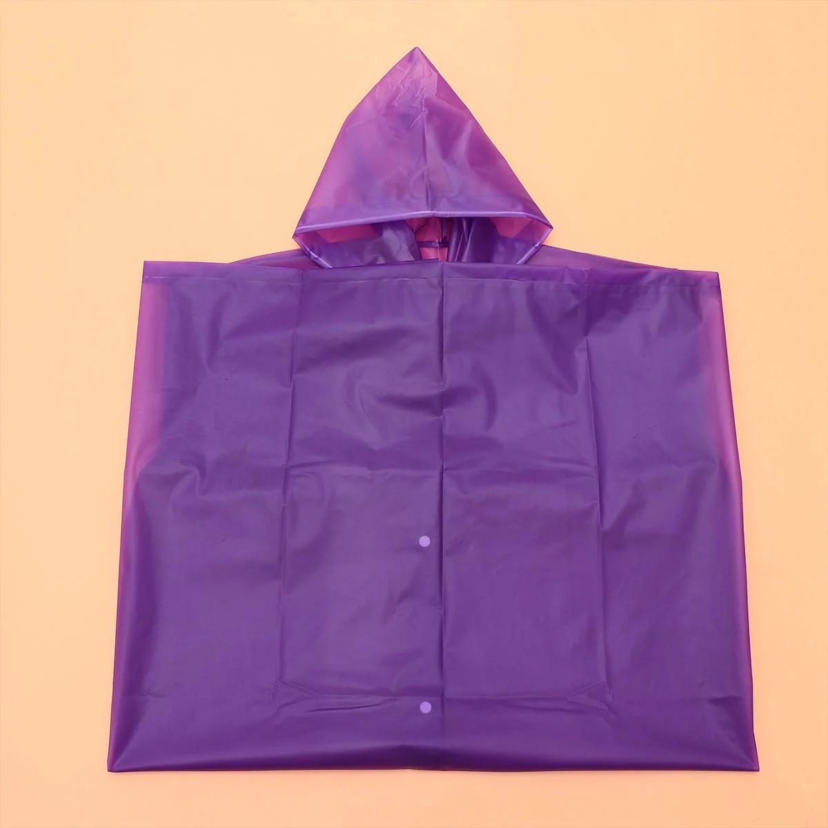 1pc Disposable Transparent Adult Raincoat Electric Car Waterproof Poncho Cloak for Outdoor Riding(Purple)