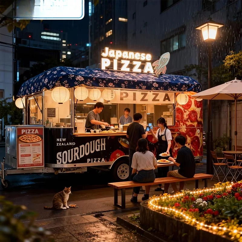 Food Truck With Full Kitchen Mobile Food Trailer Fully Equipped Concession Trailer Coffee Truck Ice Cream Truck Hot Dog Cart
