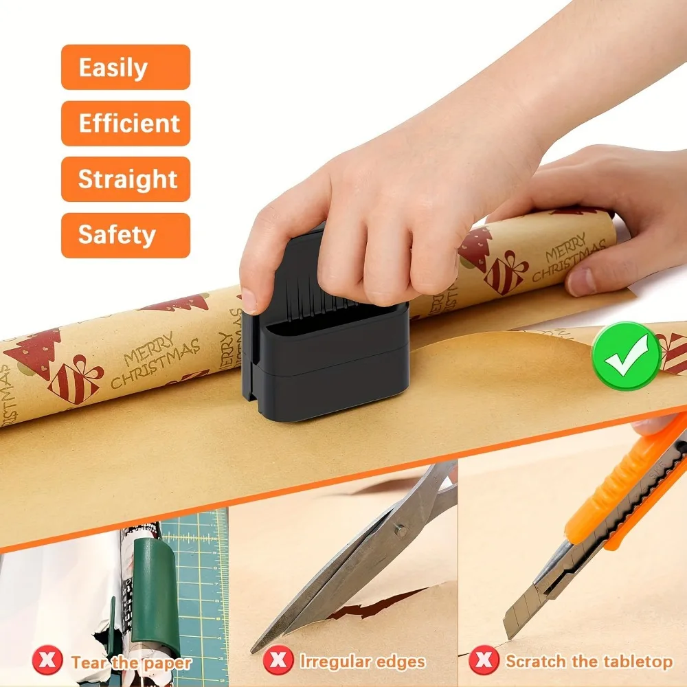 Roll Packaging Paper Cutter with Drum, Gift Packaging Paper Cutter, Suitable for All Types of Rolls image 5