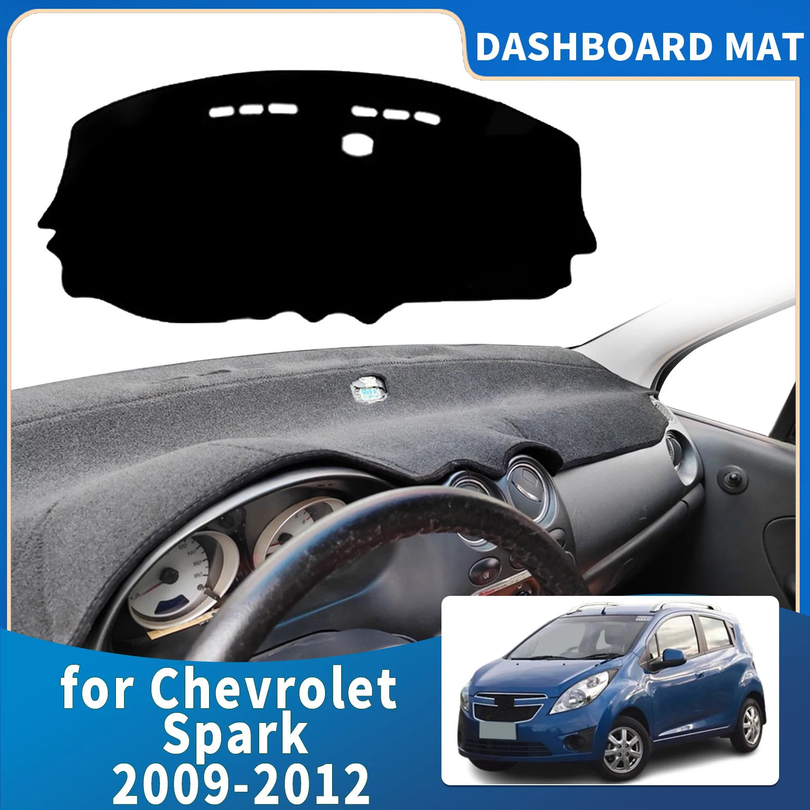 

for Chevrolet Spark 2009-2012 Sonic GT Accessories Dashmat Dashboard Cover Pad DashMat Sunshade Protective Carpet Car Leather