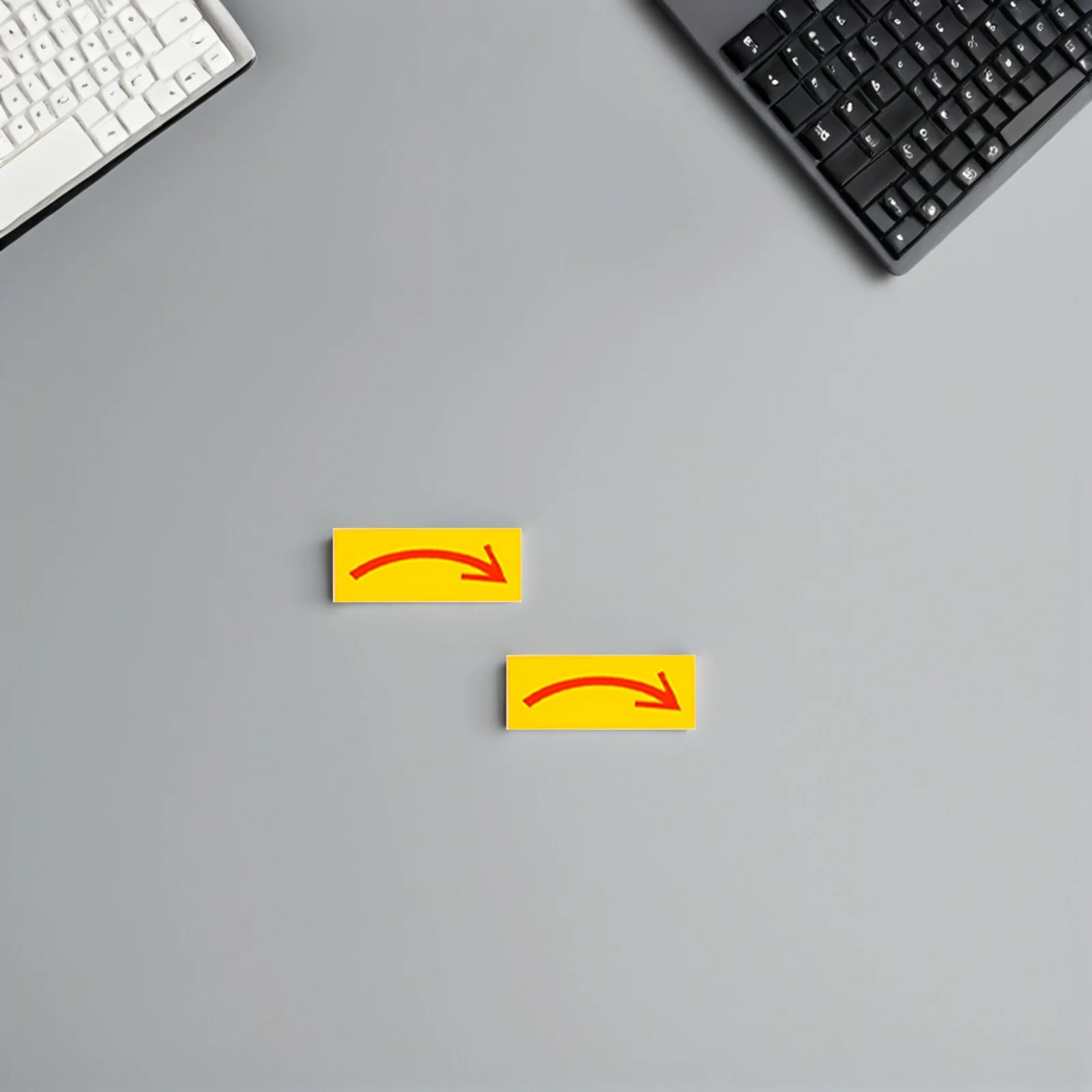 40pcs Yellow PVC Adhesive Directional Sticker Floor Instructions Weather Resistant Strong Labels Decals for Factories Warehouses