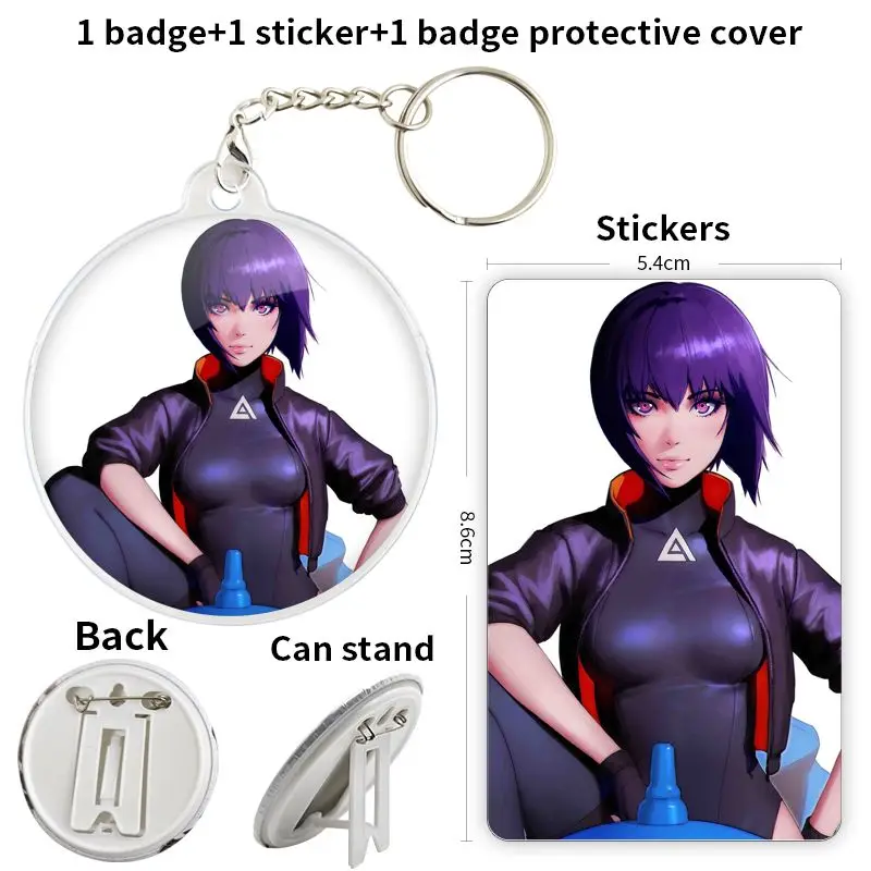 Ghost in the Shell Kusanagi Motoko Game Anime Character Badge Brooch anchor Peripherals Pin Peripheral Commemorative
