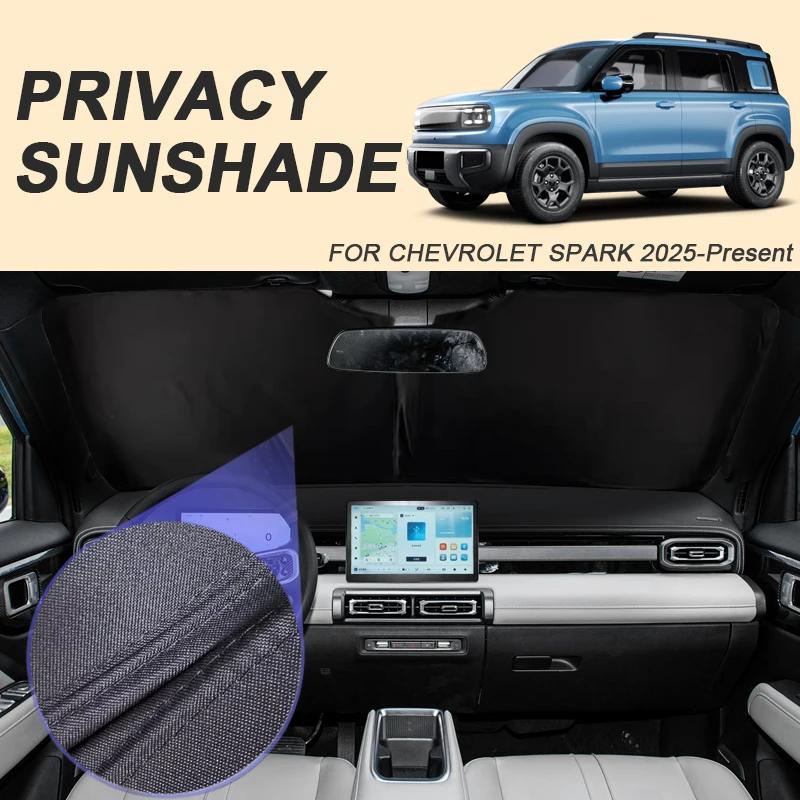

Автомобильный солнцезащитный козырек на черное окно для Chevrolet Spark 2025-настоящее время, автоматическая защита от УФ-лучей, теплоизоляция, защитная крышка, аксессуар для интерьера