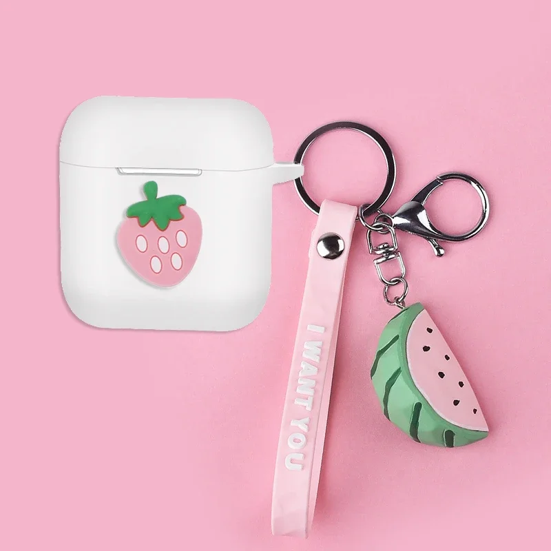 เคสลายการ์ตูนสำหรับ BASEUS W04 2023เคสซิลิโคนลายสัตว์น่ารัก/สีพีช/อะโวคาโดเคสครอบหูฟังบลูทูธ