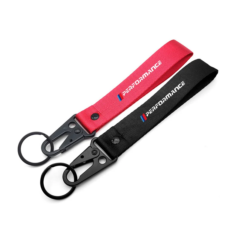 النايلون سيارة المفاتيح الرقبة حزام اسهم كيرينغ اكسسوارات لسيارات BMW M الأداء M3 M5 M6 الطاقة E70 F11 G20 F25 E30 F31 E83 F20
