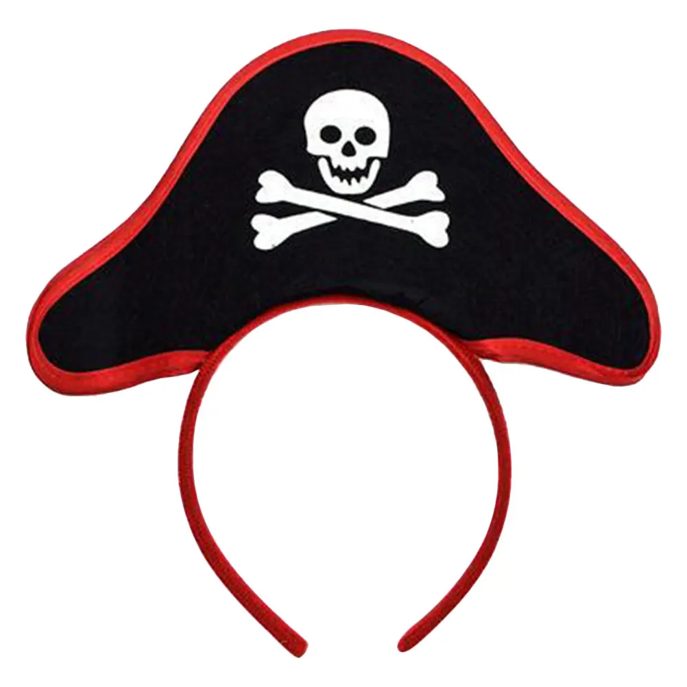 

Pirate Headband Hat Halloween Party Hairband Decoration Costume Headwear Props Hair Hoops Role Playing Accessories