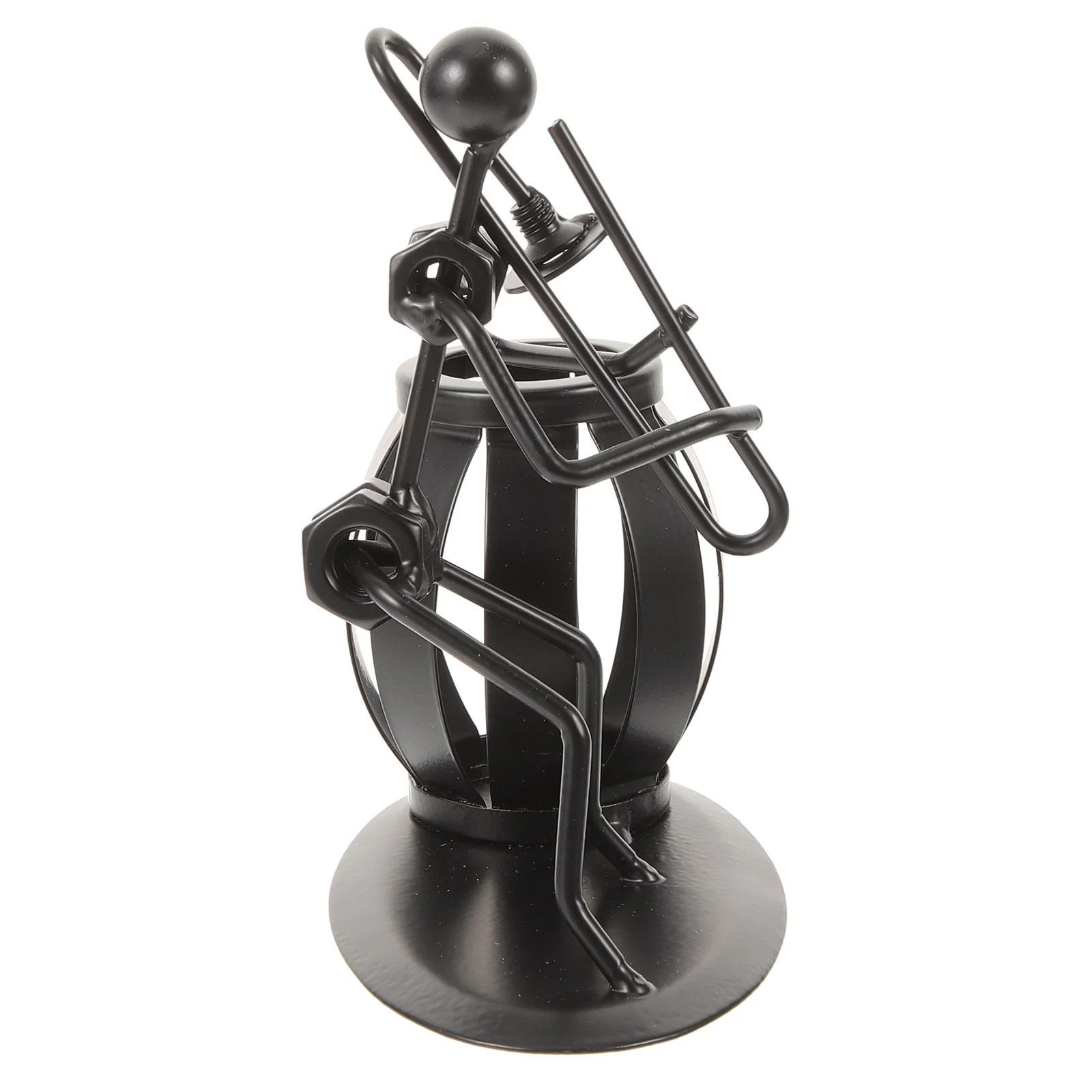 

1PC Iron Pen Holder Metal Trombone Shaped Creative Pencil Holder Container Office Desk Organizer pencil container