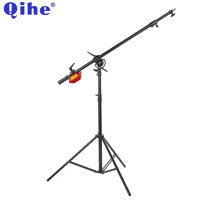 QIHE QH-J2180 Boom Light Stand with Stand 100-185cm,Crossbar 120-225cm,a 4KG Counterweight Included