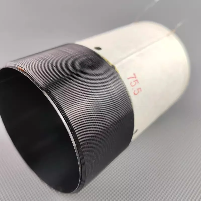 GHXAMP 75,5mm Schwingspulen-Subwoofer - Schwarzer Aluminiumrahmen, Hochleistungs-Doppelleitung, 4 Ohm+4 Ohm Hochtemperaturbeständig 1 Stück – Detail 3