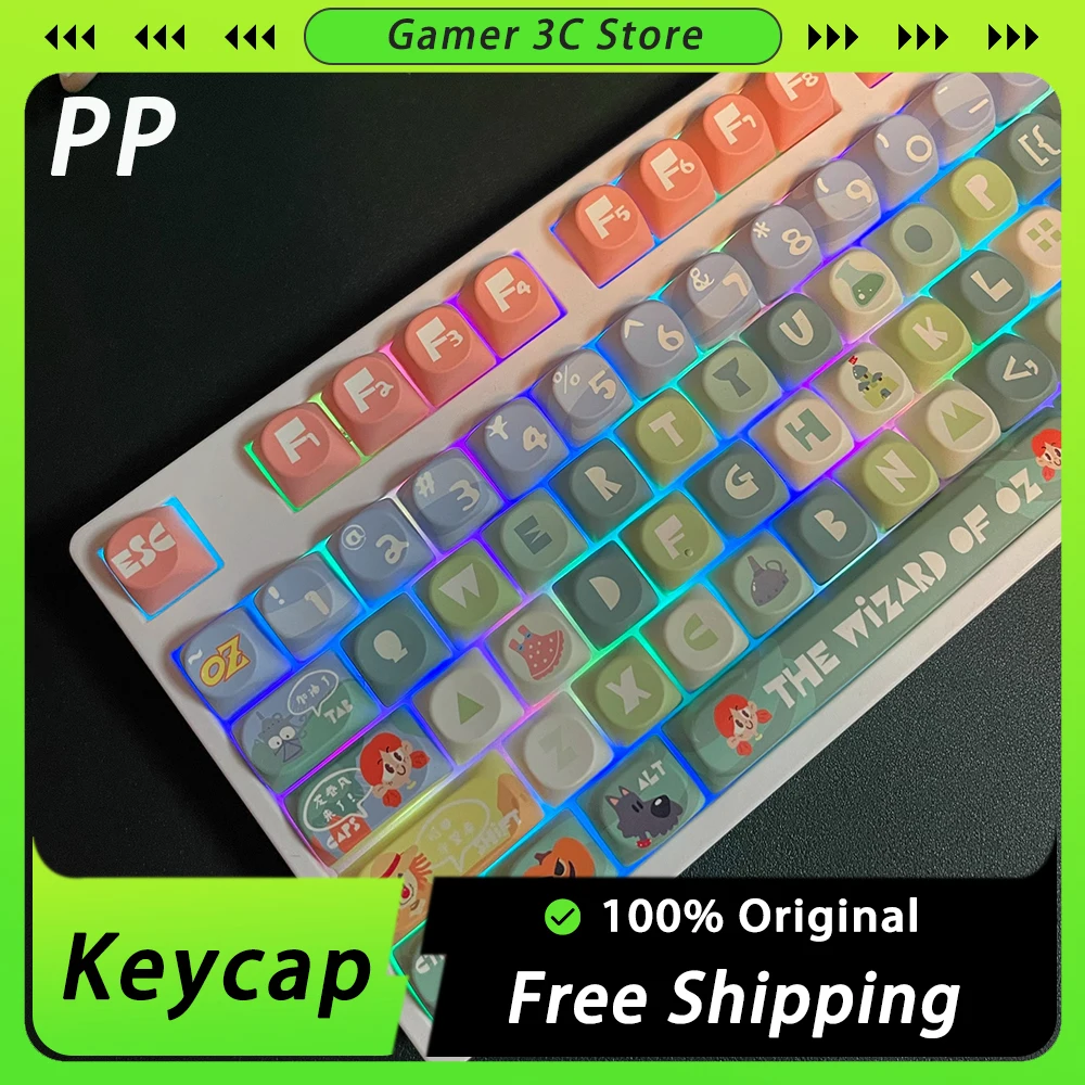 

PP The Wizard of Oz Keycaps Cherry SO Height 130 Keys Anime PBT Sublimation Mechanical Keyboard Keycap Sets Pc Gamer Accessories