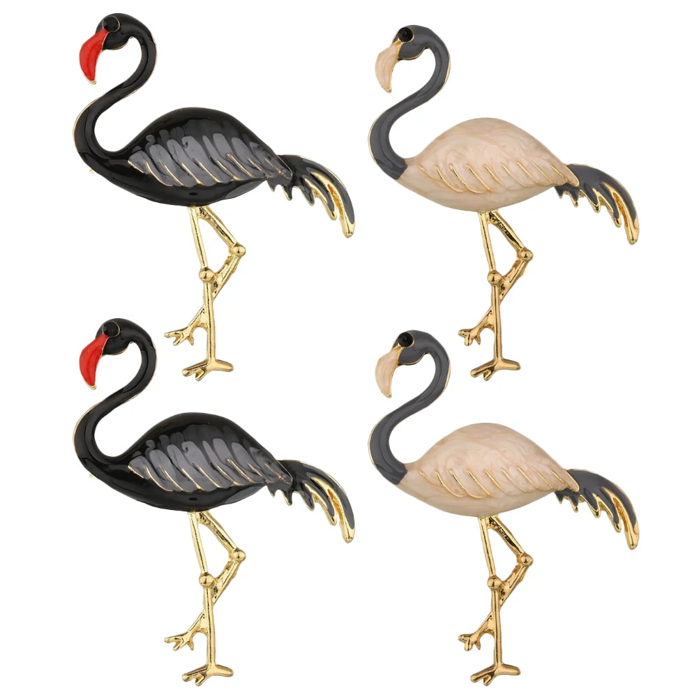 

4Pcs Napkin Ring Elegant Alloy Decorative Flamingo Shaped Party Dinner Cloth Holder Grace Fixing Long Term Use Stylish Kitchen