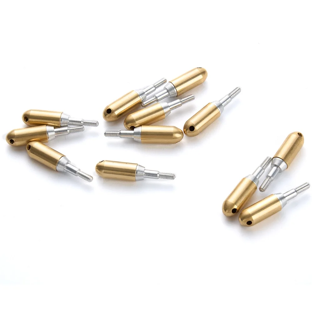 أطراف سهم صافرة ذهبية من Toparchery، رأس عريض للرماية، 140 حبة، أطراف سهم 50 مم، ملحقات الرماية، 6، 12، 24