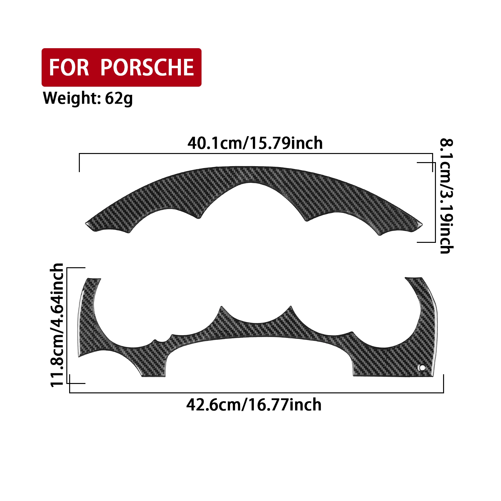 For Porsche Cayenne 958 92A 2011-2017 Carbon Fiber Dashboard Speedometer Frame Panel Cover Trim Car Accessories Interior Sticker - view 5