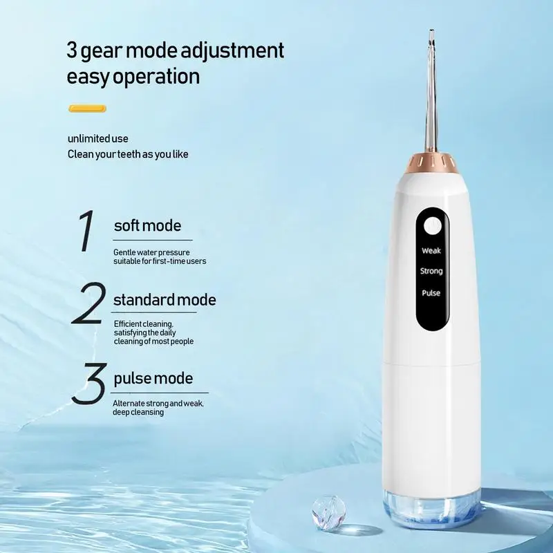 Irrigador bucal inalámbrico, hilo Dental recargable, chorro de agua portátil, tanque de agua de 500ml, limpiador de dientes impermeable para cuidado bucal