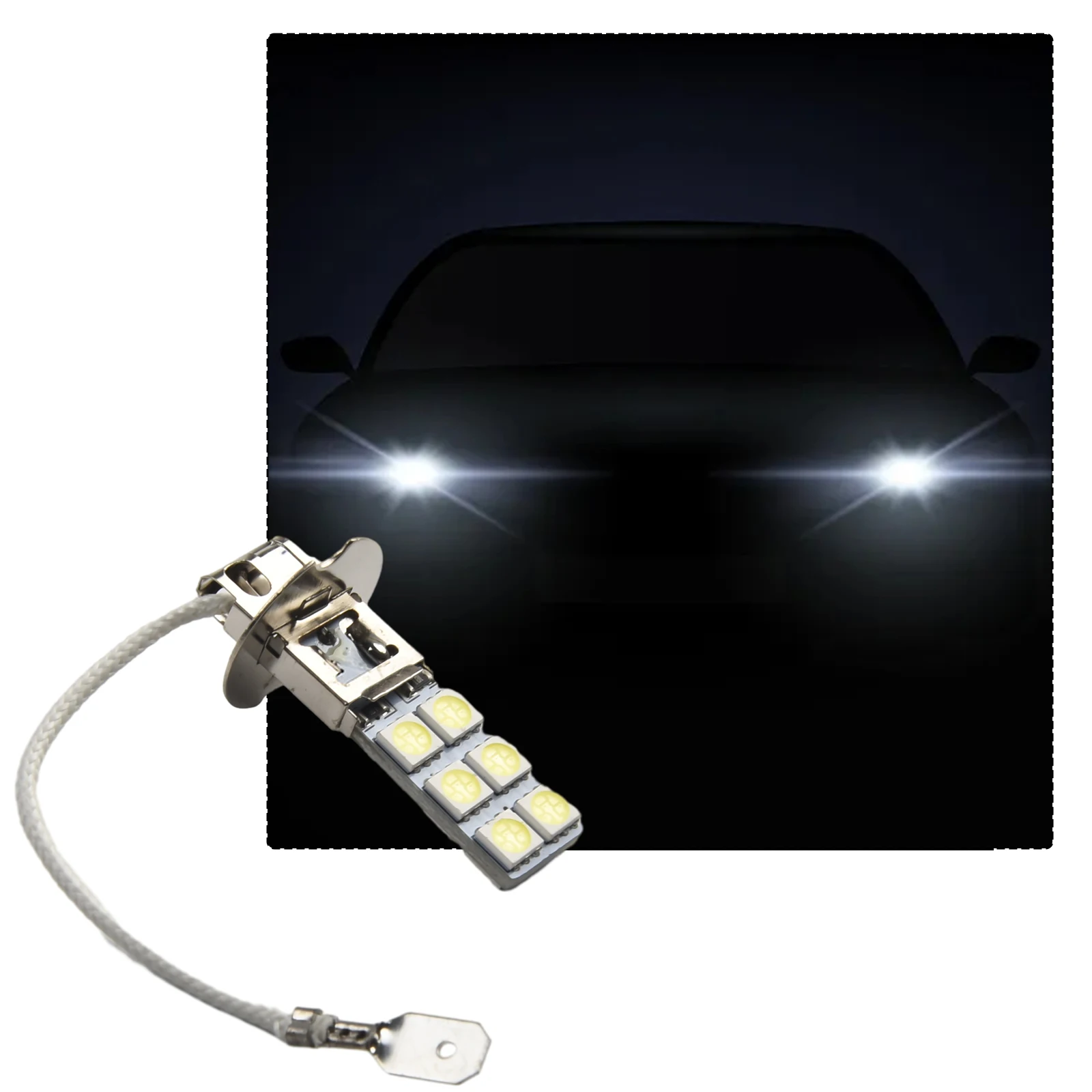 High Quality New 2x Fog Lamp 6000K 1000LM 55W Convenient White Light Aluminum Alloy Easy To Install 360 Degrees