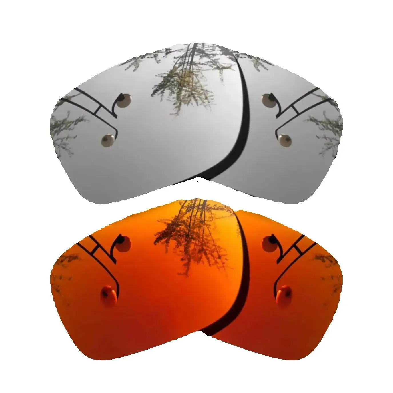 

Хромированные и красные комбинированные варианты 100% точно вырезанные поляризационные сменные линзы для солнцезащитных очков Oakley Catalyst