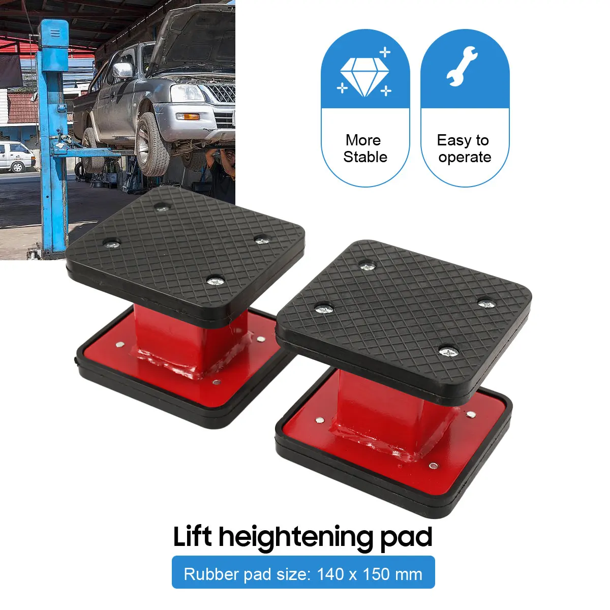 2-teilige Höhenverstellplatten [Feste Ausführung] – Hochbelastbare Nivellierscheiben für Werkbänke, Maschinen, Werkzeugständer, Anti-Vibrations-Unterlegblöcke für Werkstattausrüstung