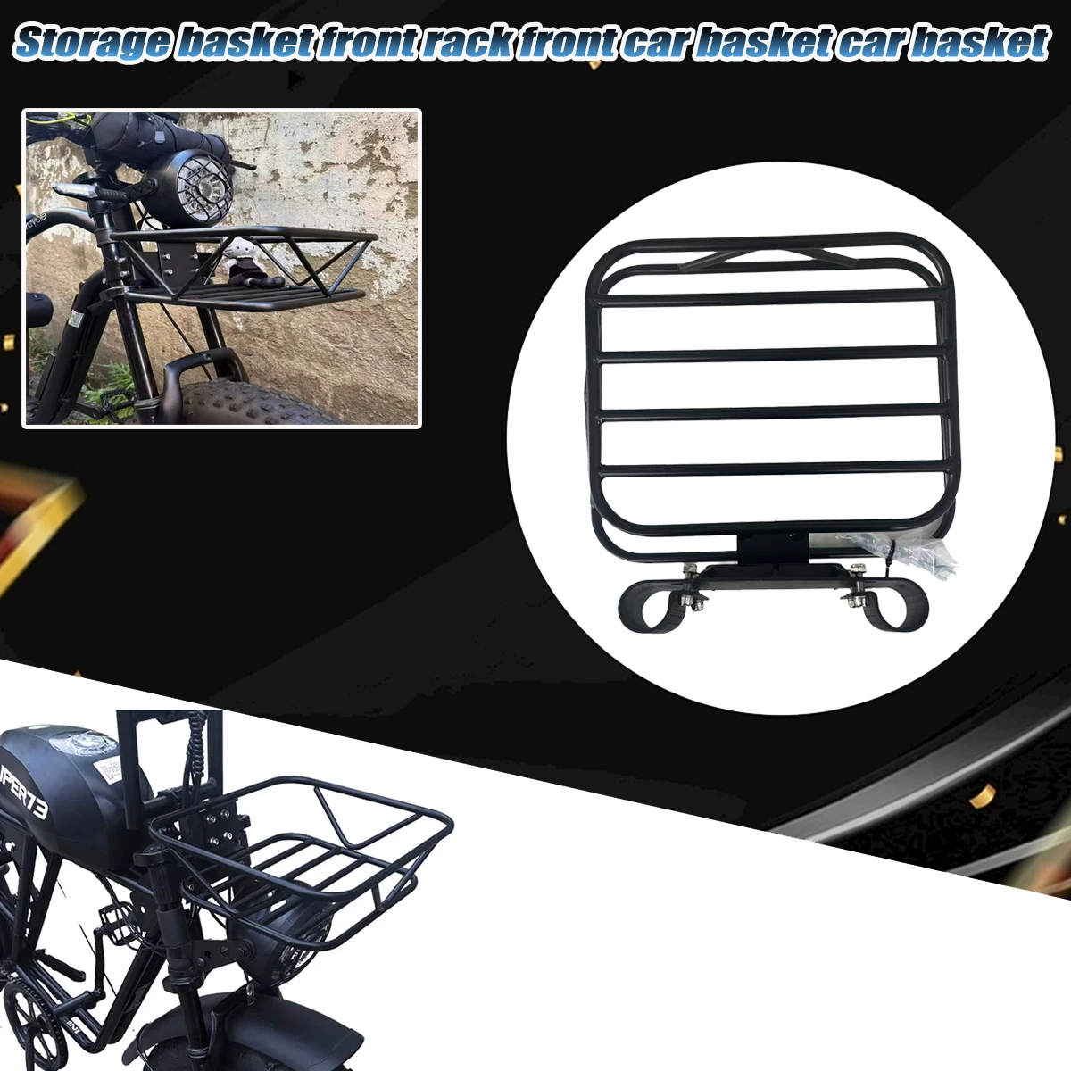 Front shelf storage rack cart basket front cart basket vegetable basket Universal  For Super73 S2 RX ZX (S1 not compatible)