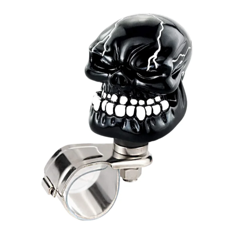 

Universal Resin Skull Car Steering Wheel Assist Ball Wear-Resistant Anti-Slip Labor-Saving Stylish-Cool Easy-to-Install Handle